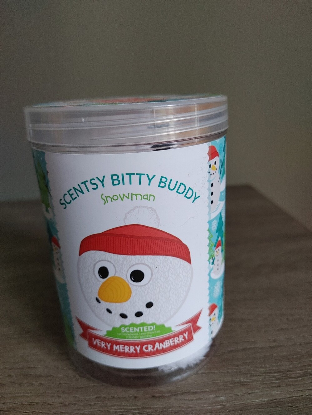 Scentsy Very Merry Cranberry Bitty Buddy - White Snowman with Red Hat( NEW)